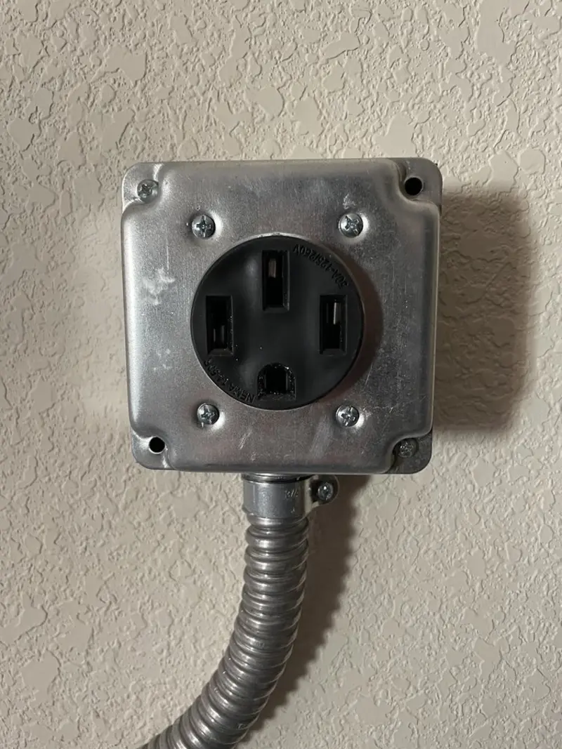 NEMA 14-50 outlet installed for Electrical Panel Upgrade in Lake Elsinore